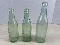 2 Jeffries Millersburg glass bottles and Akron brewing co. bottle