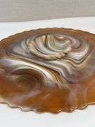 Imperial Glass – Caramel Slag Plate