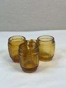 Federal Amber Triple-Barrel Shot Glass Set