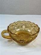 Amber EAPG “Canadian” Pattern Handled Nappy – Duncan & Miller