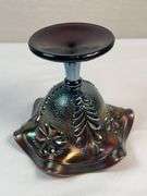 Northwood Amethyst Carnival Glass Grape & Cable Compote