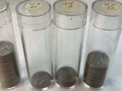 (22) 1942, (1) 1943D, (4) 1944S, (16) 1945D Jefferson Nickels