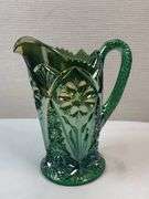 Mosser Emerald Green “Daisy & Fern” Tankard Pitcher