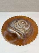 Imperial Glass – Caramel Slag Plate