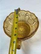 Amber EAPG “Canadian” Pattern Handled Nappy – Duncan & Miller