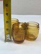 Federal Amber Triple-Barrel Shot Glass Set