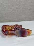 Fenton Carnival Glass Amberina Daisy & Button Shoe
