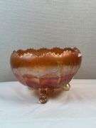 FENTON STAG AND HOLLY MARIGOLD DISH