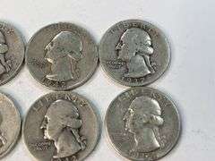 (10) Silver Washington Quarters