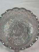 Imperial Iridescent “Diamond Quilted” Handled Nappy