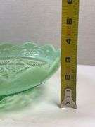 NORTHWOOD OPALESCENT GREEN GLASS BOWL