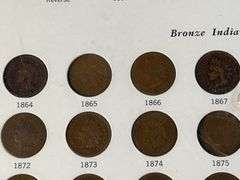 Flying Eagle and Indian Head Cents Set -Missing 1877, 1908-S, 1909-S