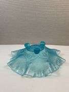 NORTHWOOD BLUE OPAL TRI-FOOT CANDY DISH