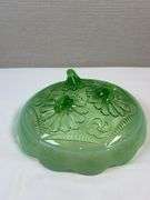 NORTHWOOD OPALESCENT GREEN GLASS BOWL