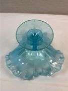 NORTHWOOD BLUE OPAL BEADED PANEL COMPOTE