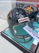 2012 WVU Football Team Autographed Helmet w/ Display Case