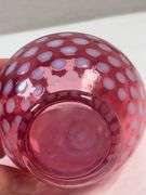Fenton Polka Dot Cranberry Glass Bowl
