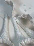 Fenton White Hobnail 3-Horn Epergne