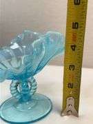 NORTHWOOD BLUE OPAL BEADED PANEL COMPOTE