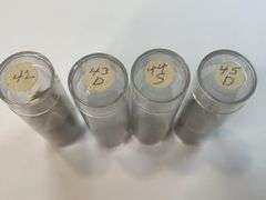 (22) 1942, (1) 1943D, (4) 1944S, (16) 1945D Jefferson Nickels