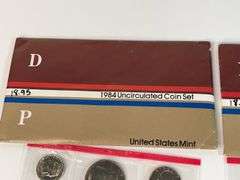 (2) 1984, 1985 Uncirculated Mint Sets