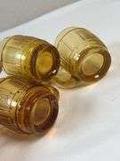 Federal Amber Triple-Barrel Shot Glass Set