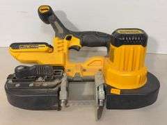DeWalt cordless band saw, band saw blade and battery charger