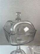 ANTIQUE MCKEE EAPG DEER AND PINE TREES GLASS SET