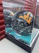 2012 WVU Football Team Autographed Helmet w/ Display Case