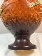 Roseville 8" Handled Freesia Vase in Tangerine - 196-8.
