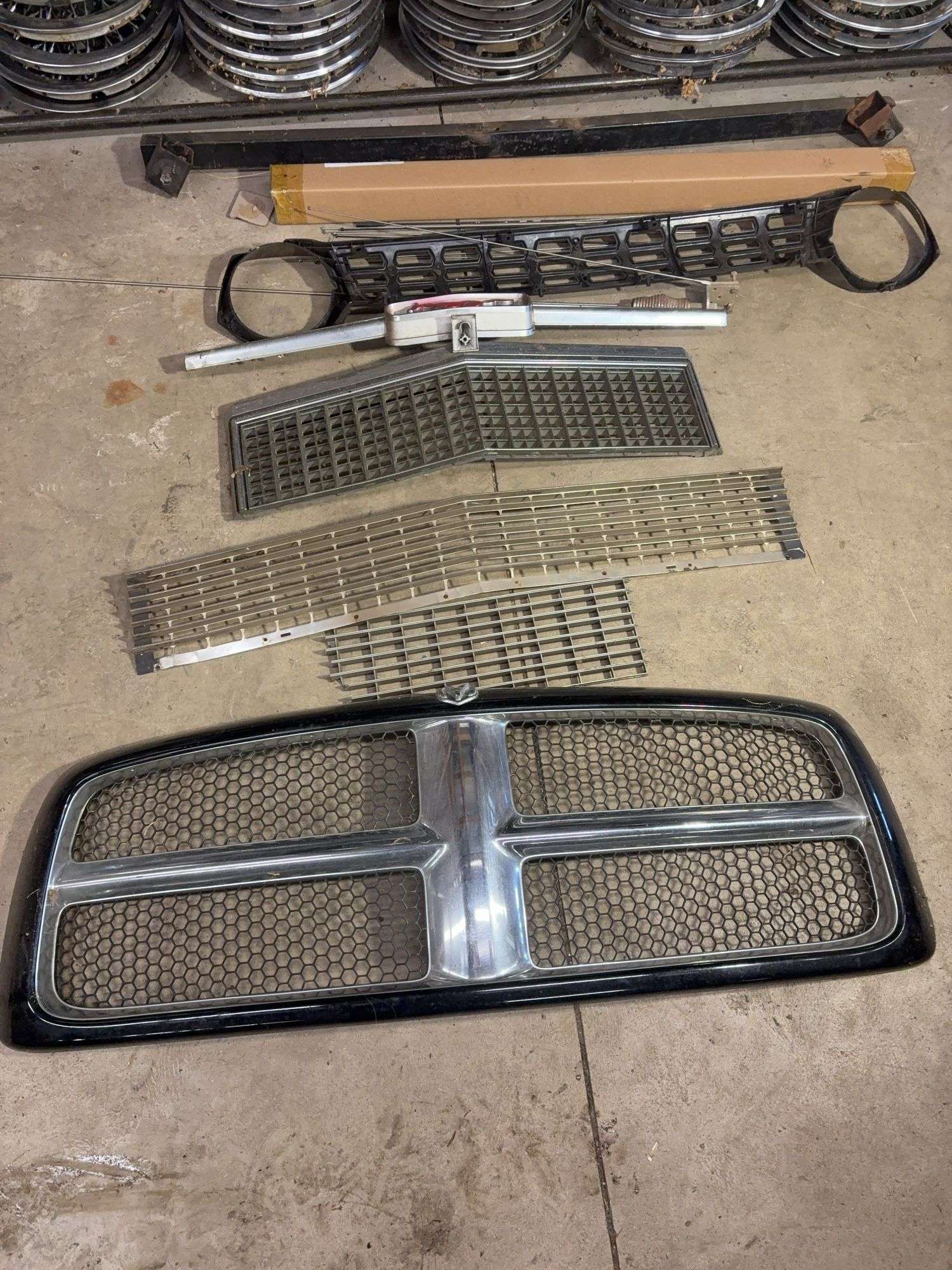 Miscellaneous grill covers, other vehicle parts and emblems