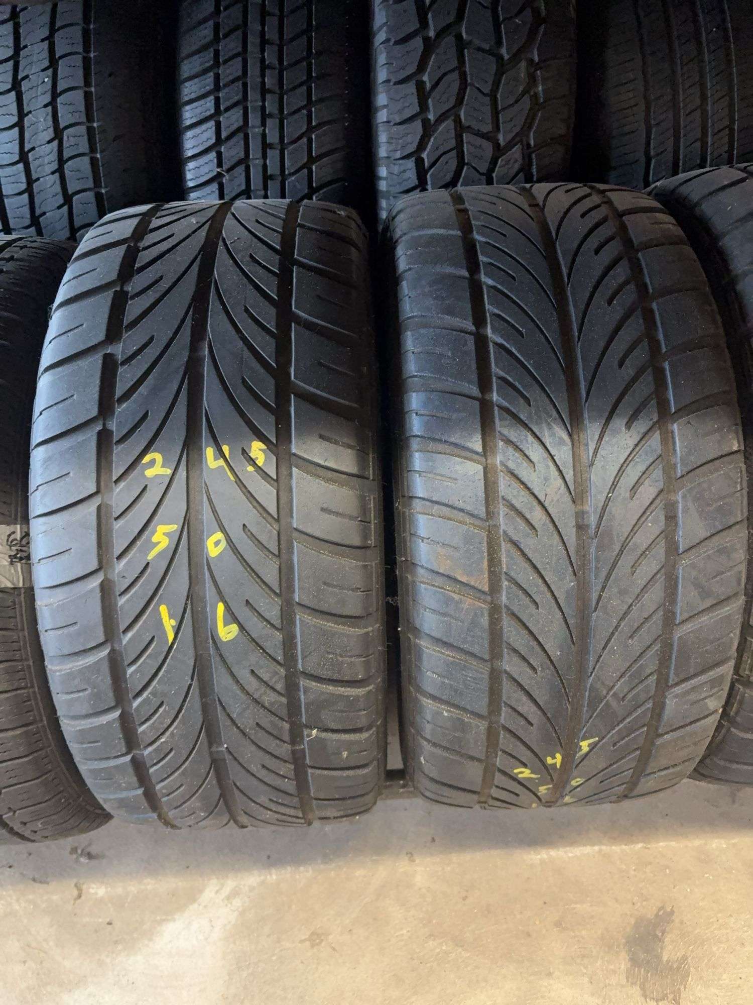 (2) tires like new - 245/50/16