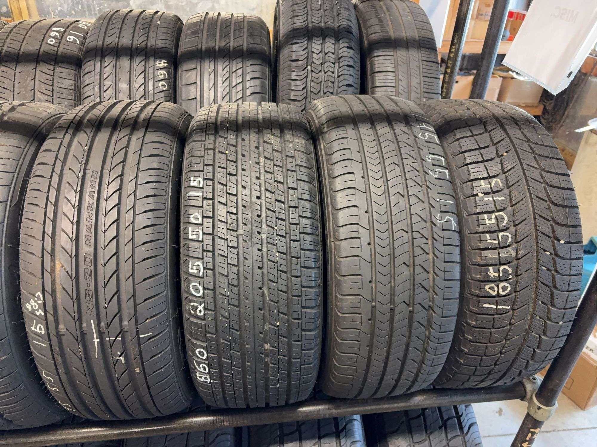 (4) miscellaneous 15" tires like new - see photos