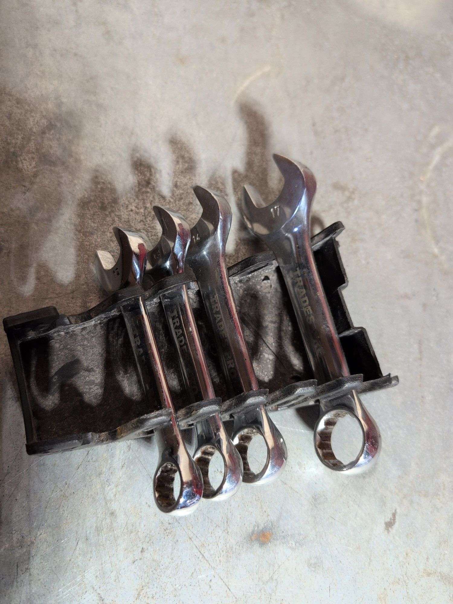 Flat of various wrenches