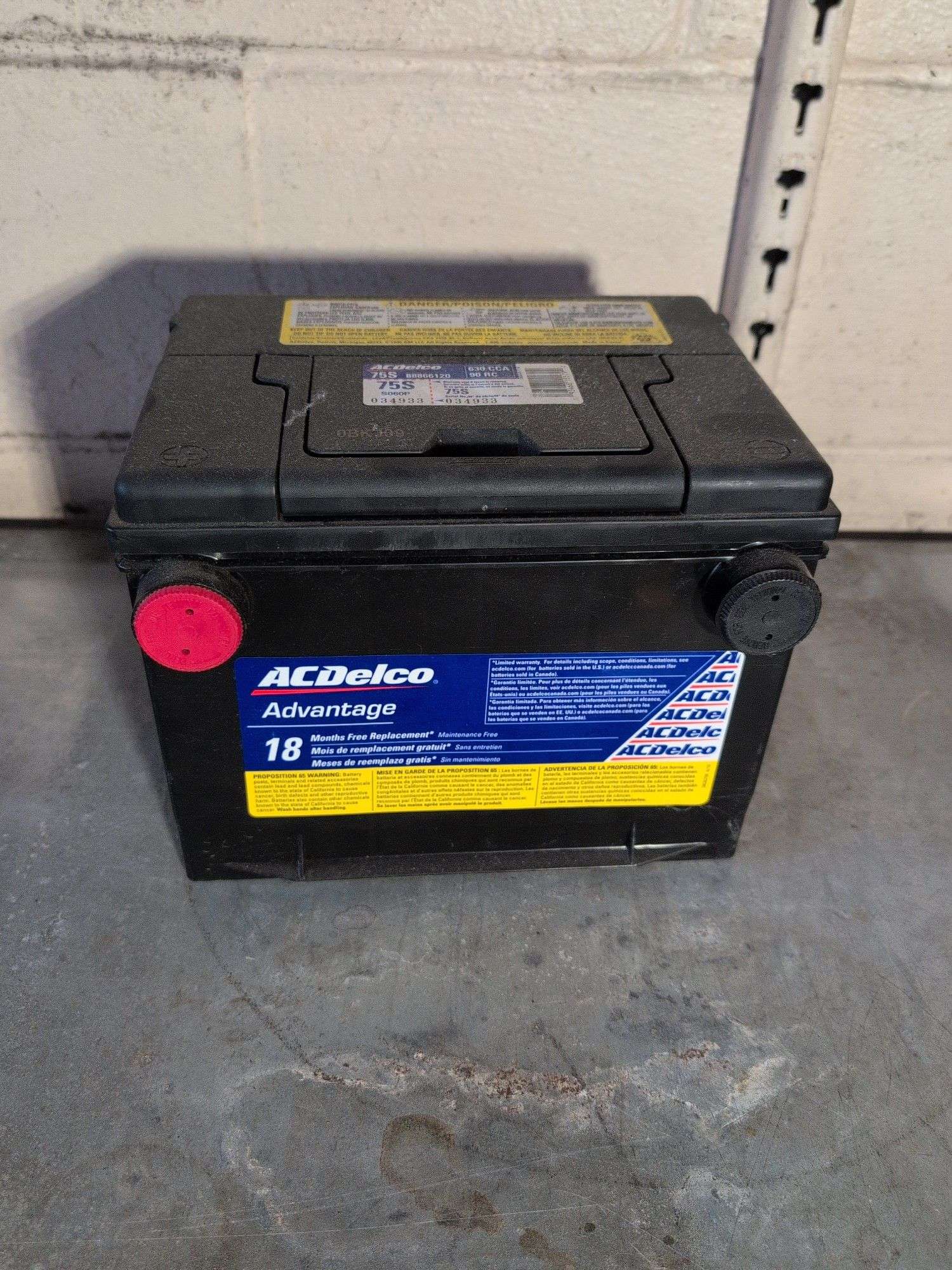 ACDelco 75S battery - see photos
