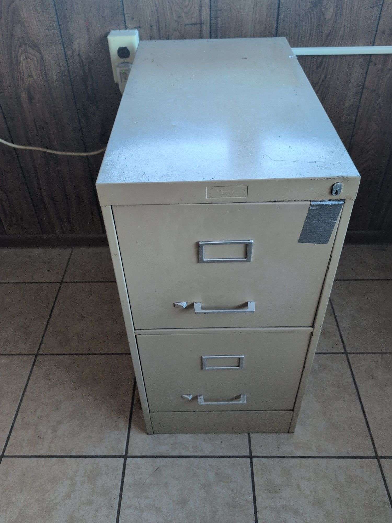 Small metal filing cabinet - 15” x 27” x 29”