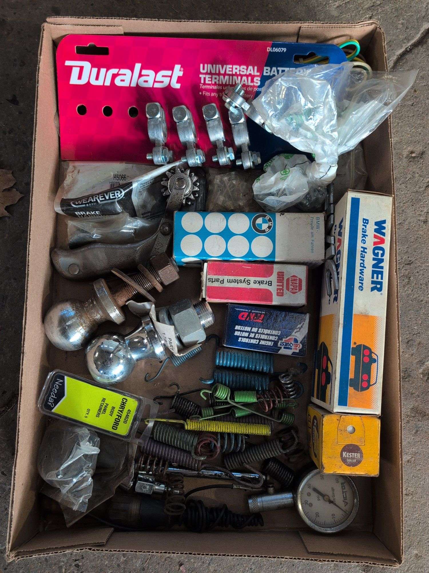 Hitches, battery terminals, springs, and more