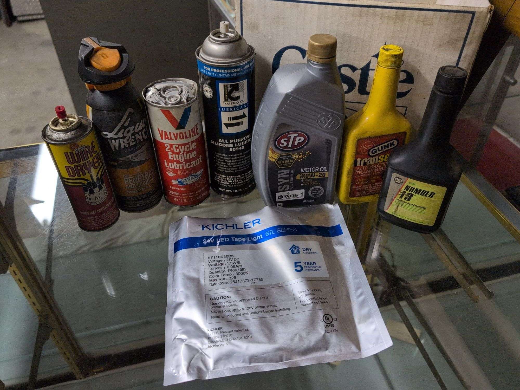 LED tape light, partial oils and lubricants