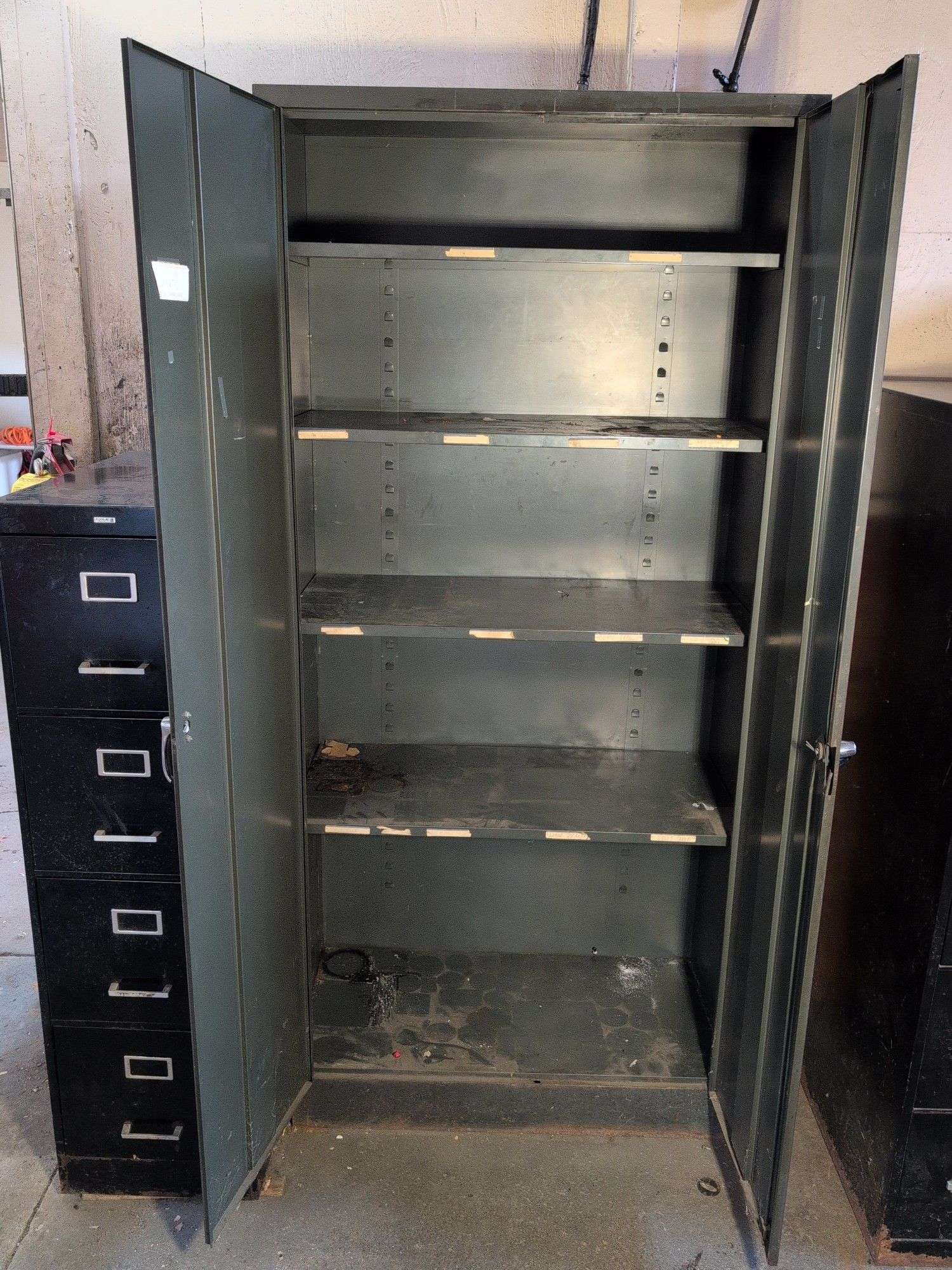 Metal storage cabinet - 3’ x 18” x 78” tall