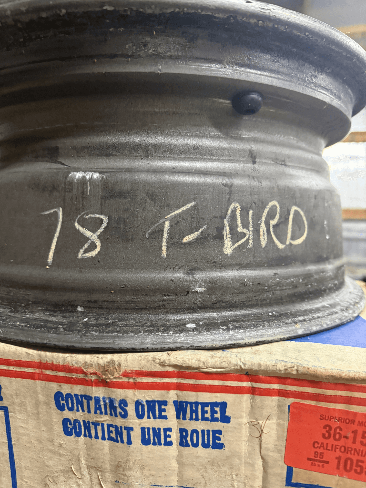 (4) 1978 Thunderbird wheel rims in boxes - see photos