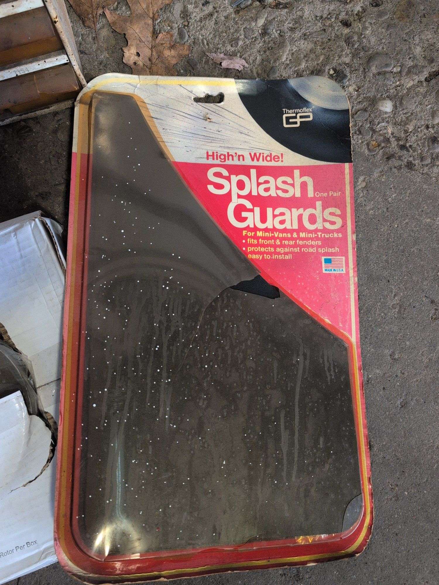 (2) brake rotors, hardware organizer, and splash guards