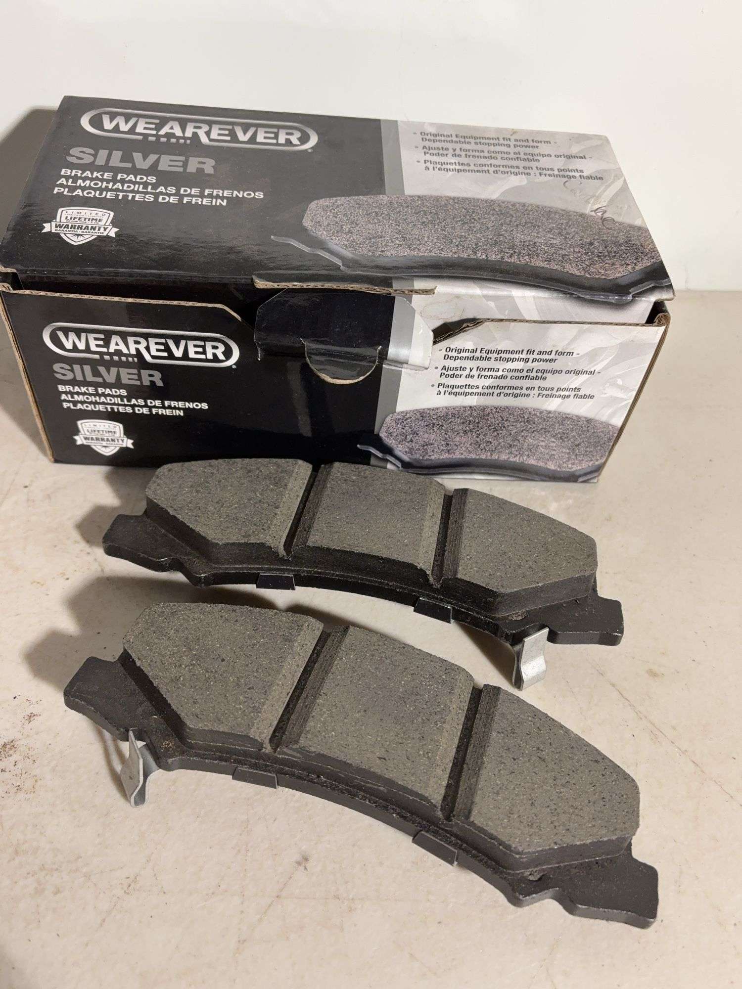 (2) Mostly full spray cans - Raid and ant killer, Silver brake pads, single edge blades and more -se