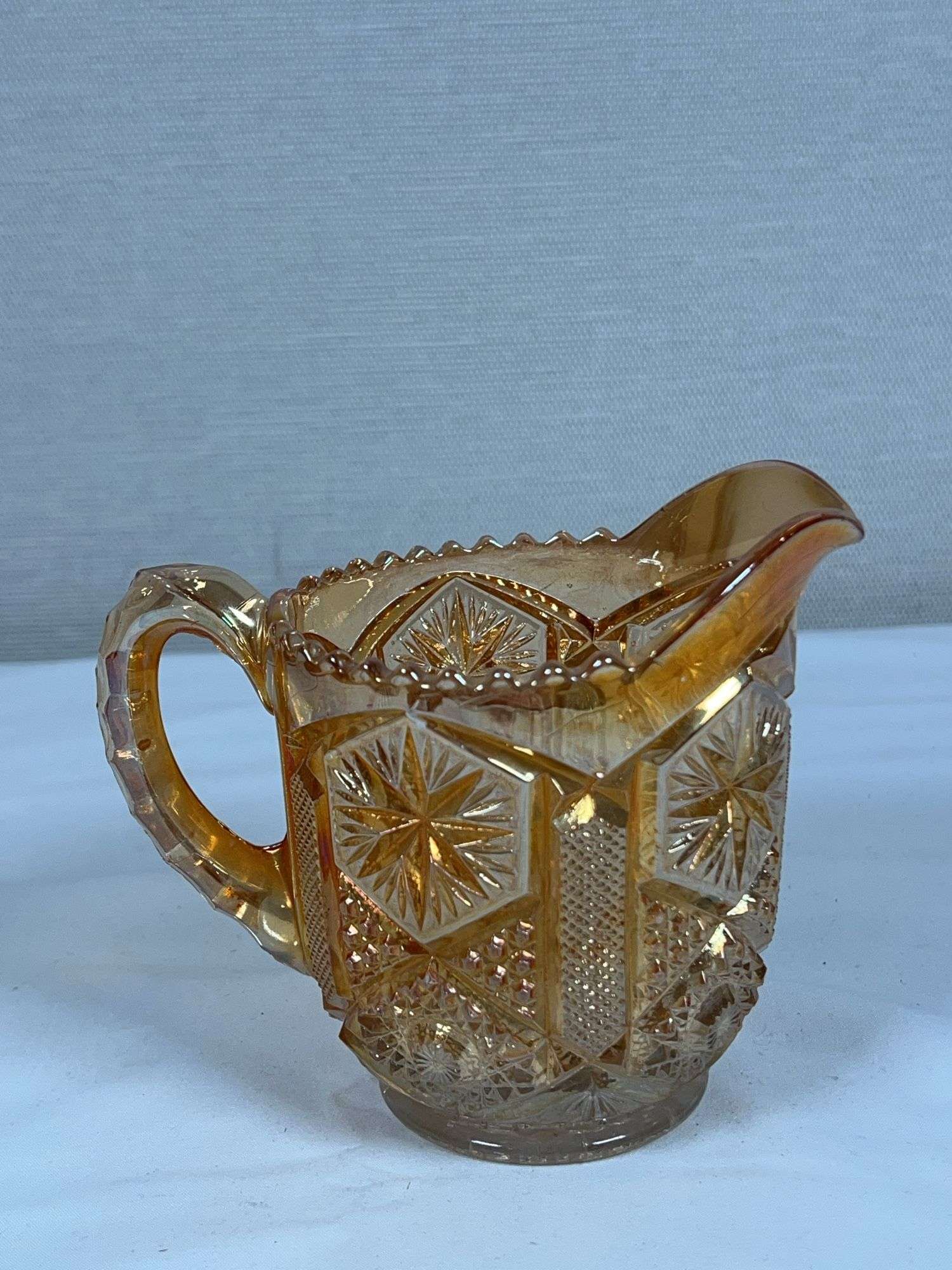 Imperial Marigold Carnival Glass creamer