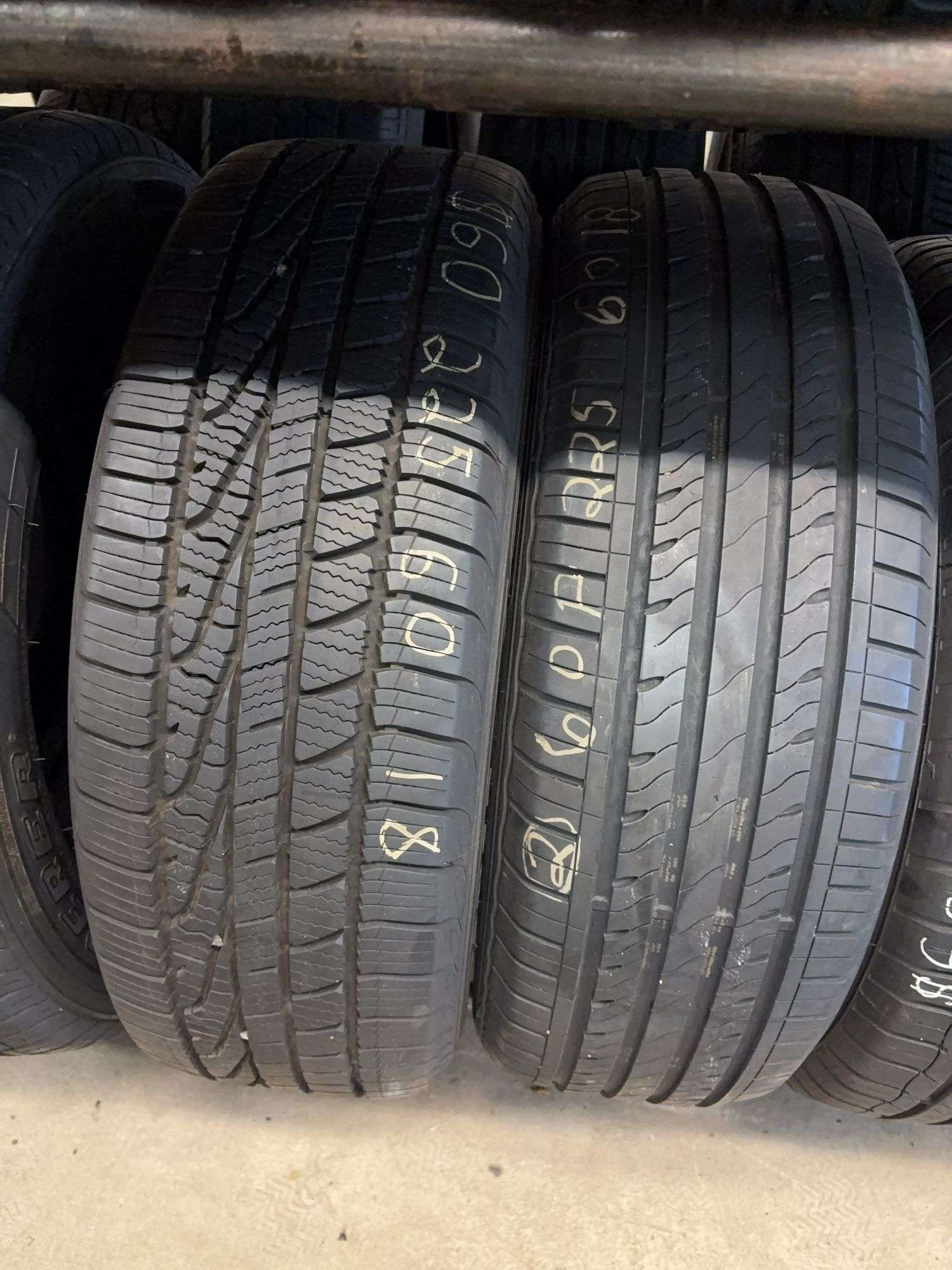 (2) tires like new - 225/60/18