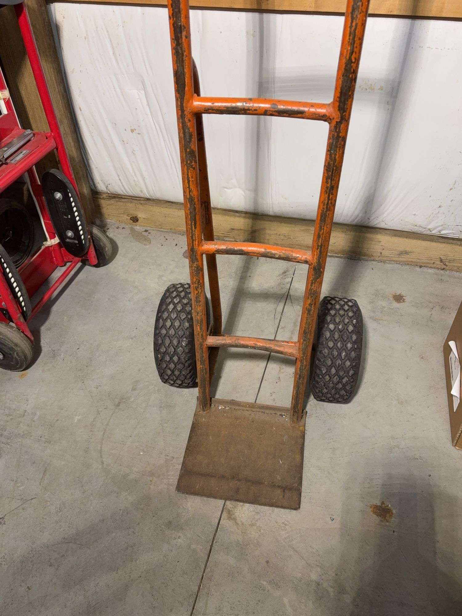 Orange cart dolly