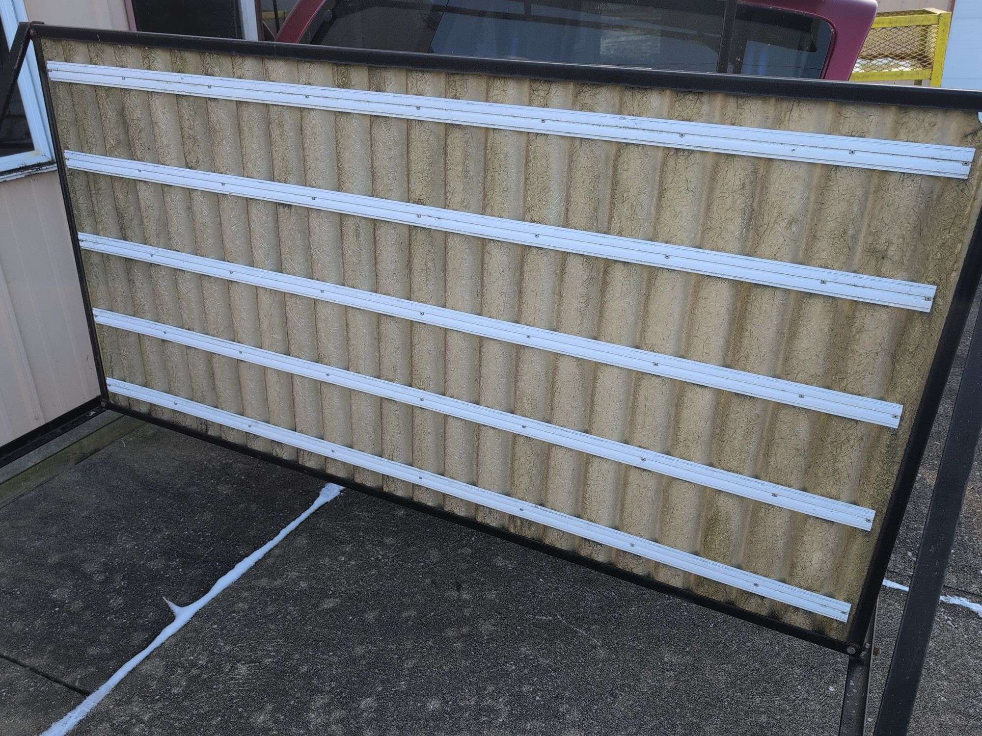 Outdoor double-sided advertisement sign with 6" letters - 6' long