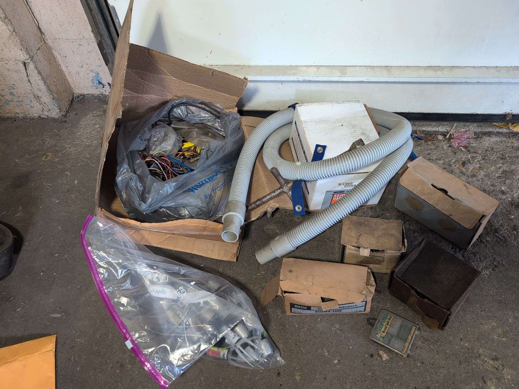 Miscellaneous car parts and hardware - wiring, nuts, and more