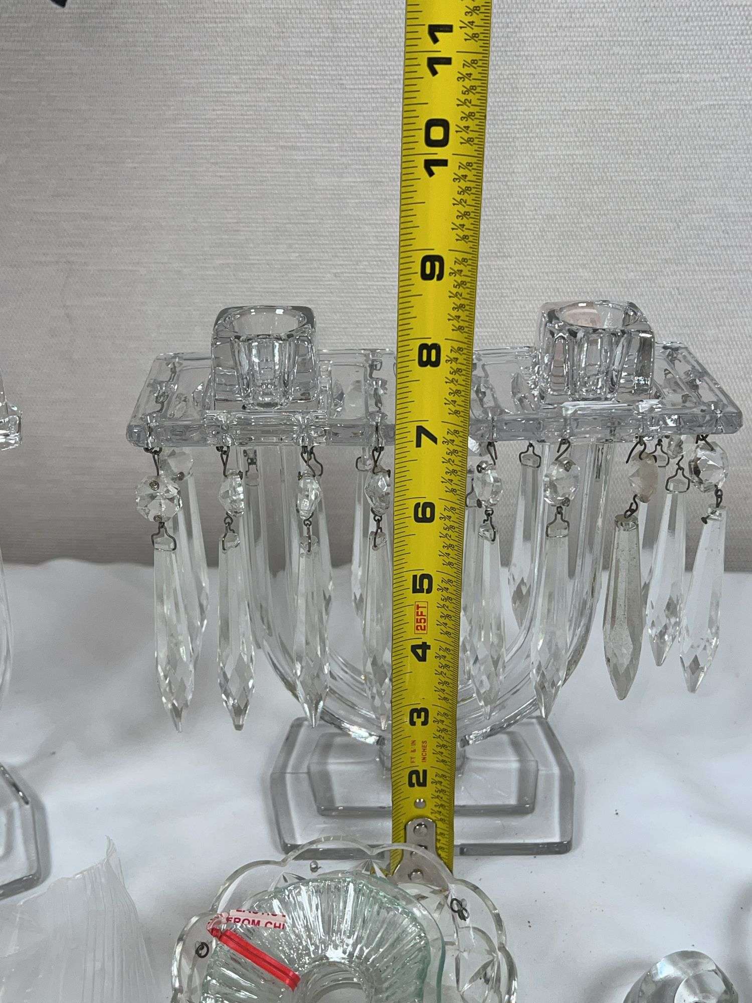 HEISEY GLASS CANDLESTICKS