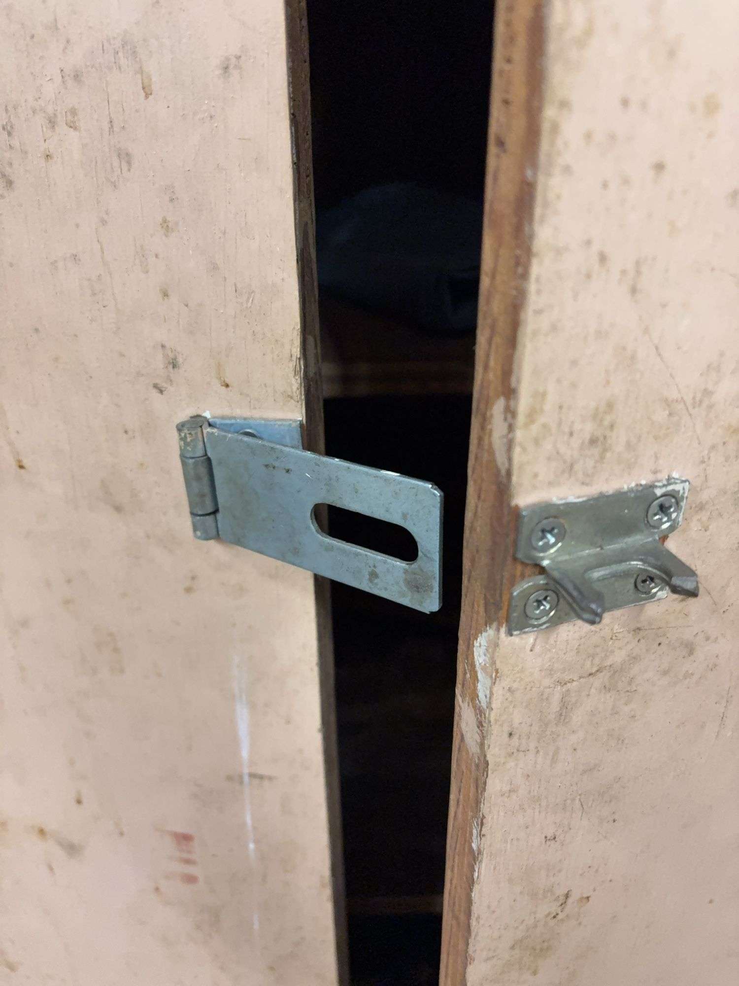 Wooden storage cabinet - 49" x 24" x 73" -contents not included