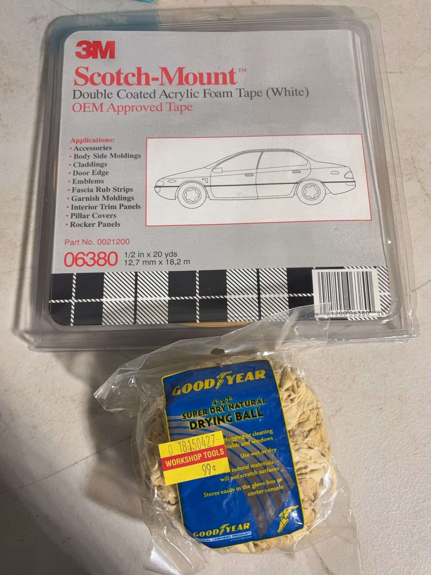 Scotch mount tape, Neoprene Washer screws, Gator Grip traction tape, discs and more